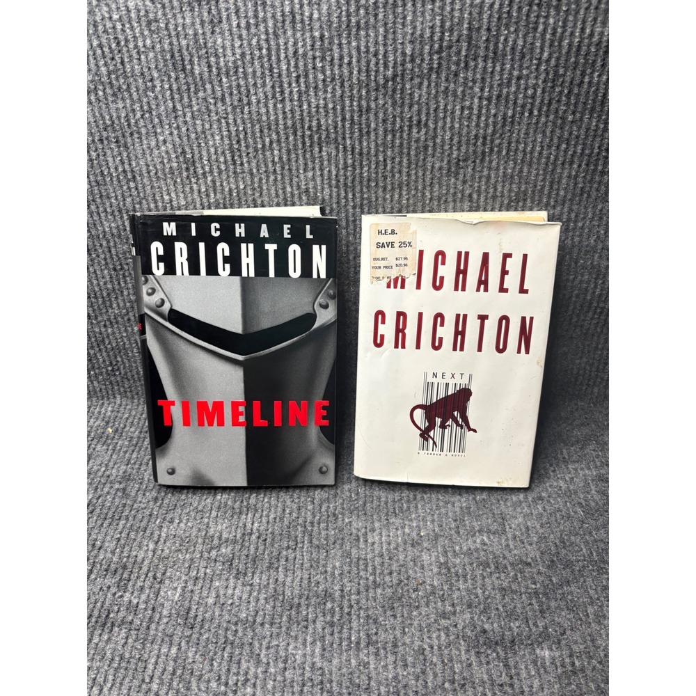 Michael Crichton Timeline & Next Hardcover First Edition First Printing 1st/1st